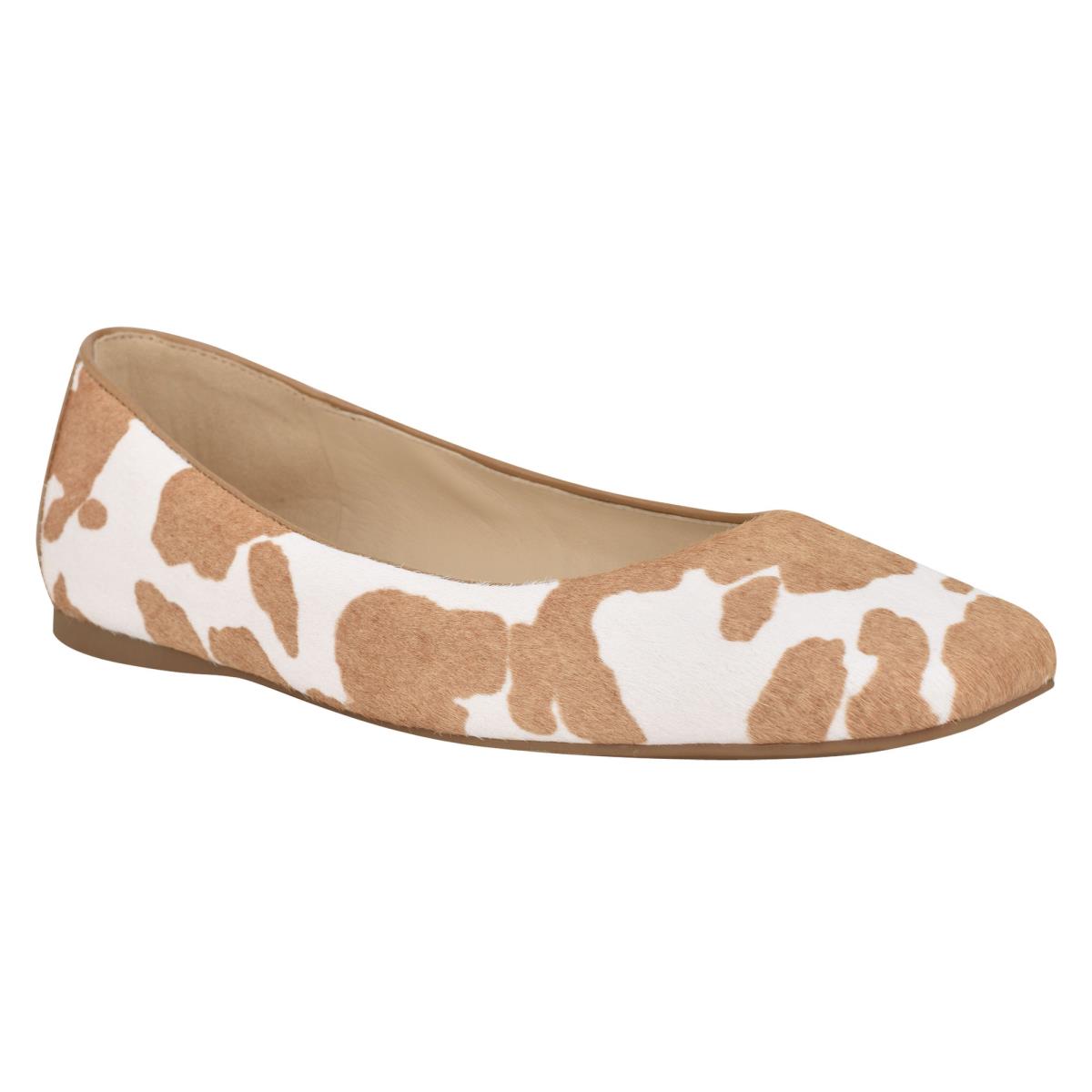 Ballerinas Nine West Alena Square-Toe Mujer Marrones Blancas | 0167ROUZX