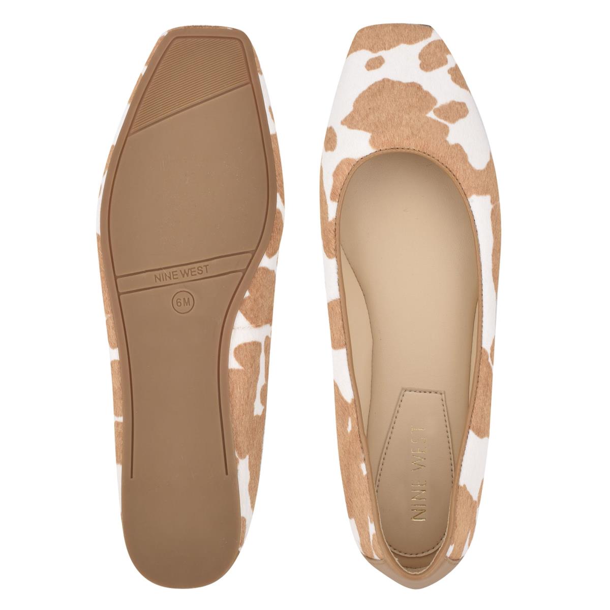 Ballerinas Nine West Alena Square-Toe Mujer Marrones Blancas | 0167ROUZX