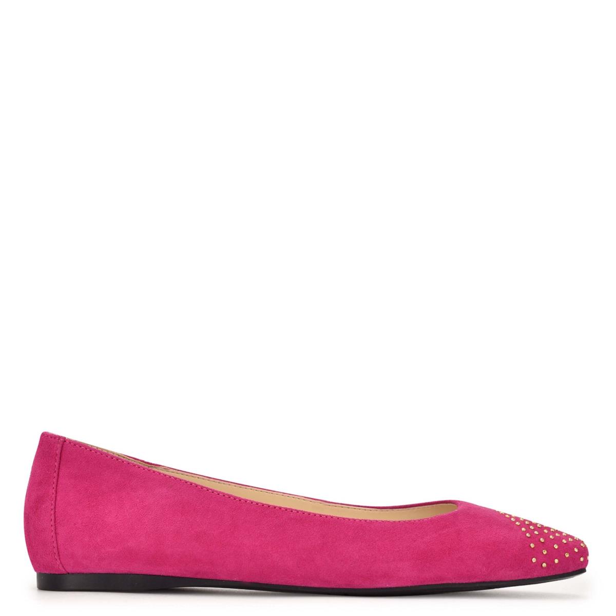 Ballerinas Nine West Aloha Studded Square-Toe Mujer Rosas | 7015FDHSQ