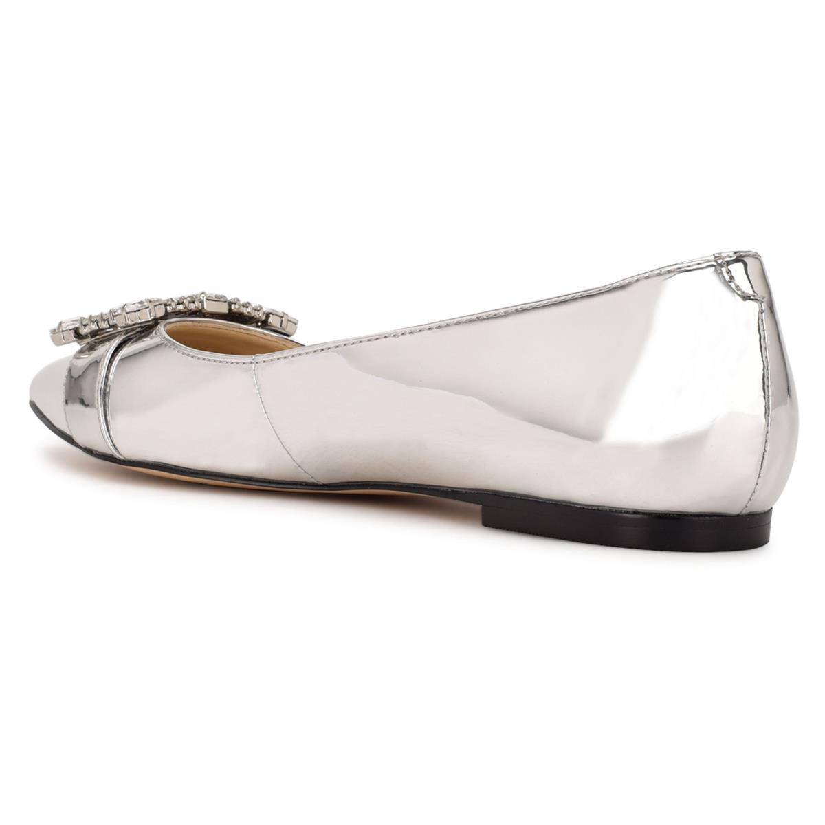 Ballerinas Nine West Behold Dress Mujer Plateadas | 7463GPEVL