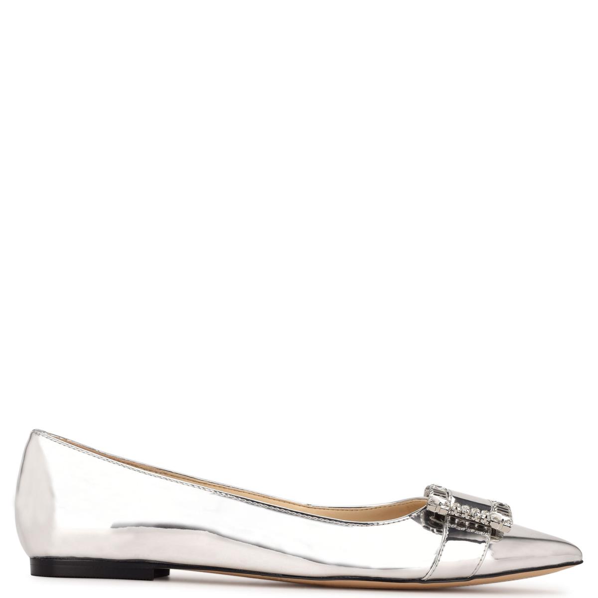 Ballerinas Nine West Behold Dress Mujer Plateadas | 7463GPEVL