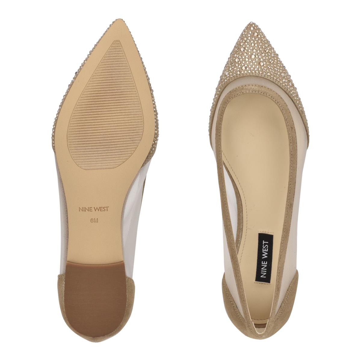 Ballerinas Nine West Bogus Pointy Toe Mujer Beige | 2076FMAXS