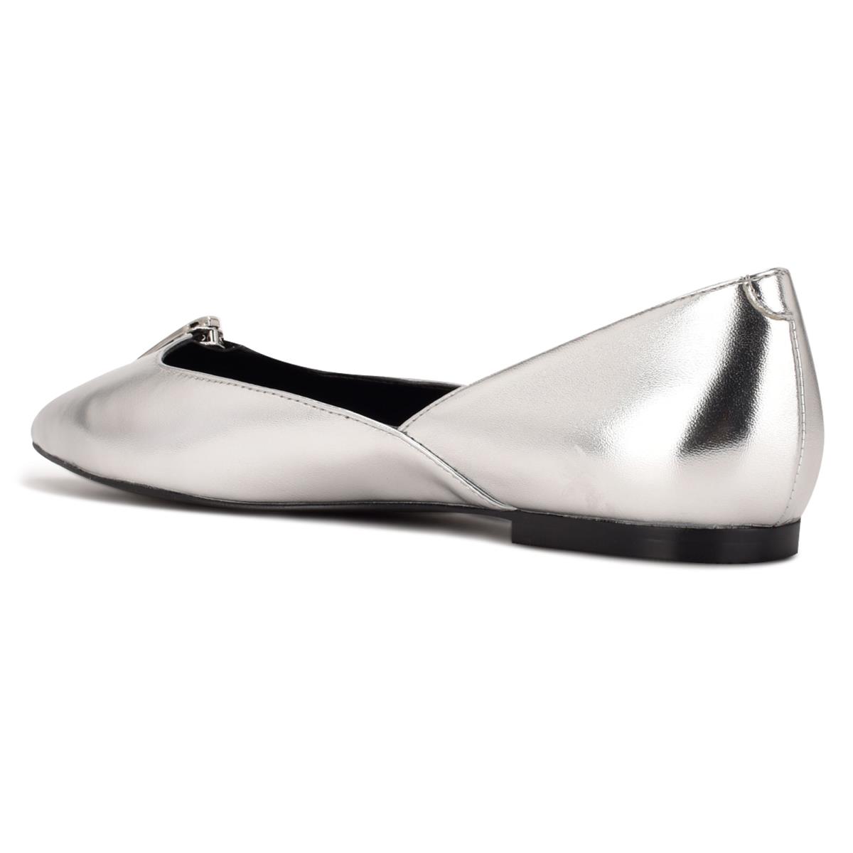 Ballerinas Nine West Brina Pointy Toe Mujer Plateadas | 5921BZLWI