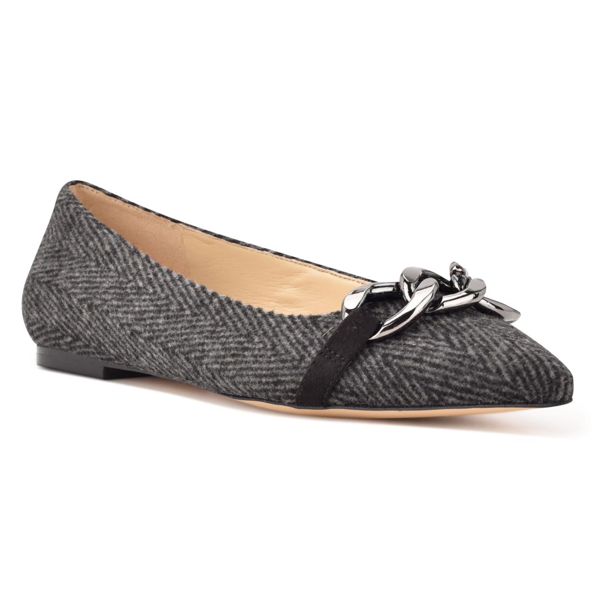 Ballerinas Nine West Brinks Pointy Toe Mujer Gris | 1749BVQFZ