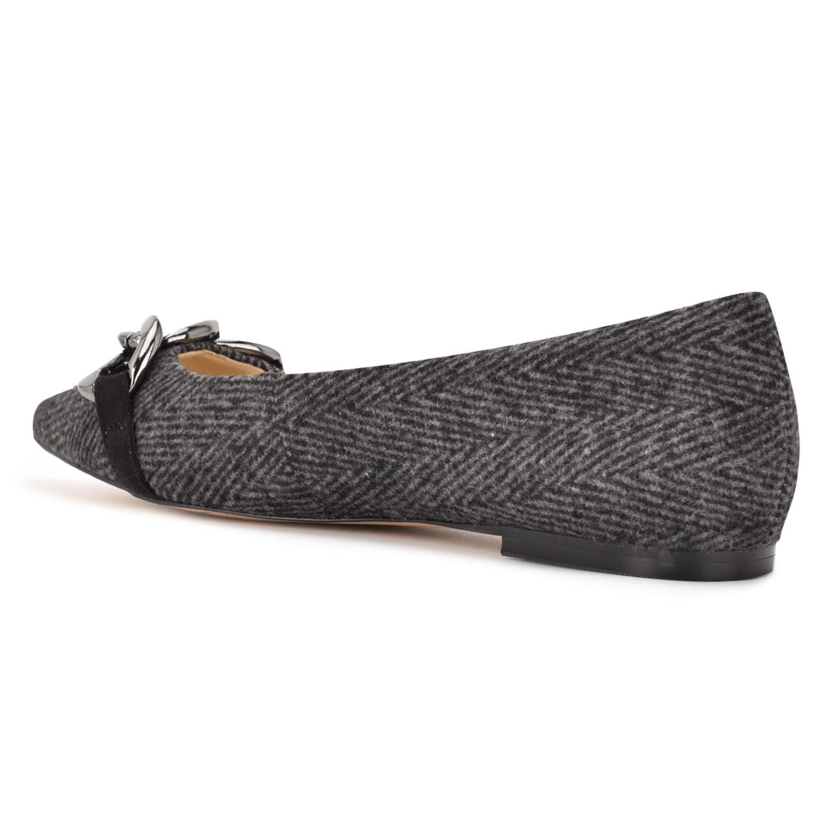 Ballerinas Nine West Brinks Pointy Toe Mujer Gris | 1749BVQFZ