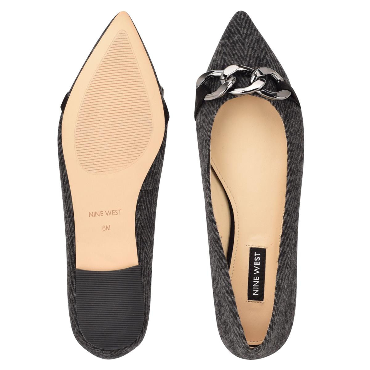 Ballerinas Nine West Brinks Pointy Toe Mujer Gris | 1749BVQFZ