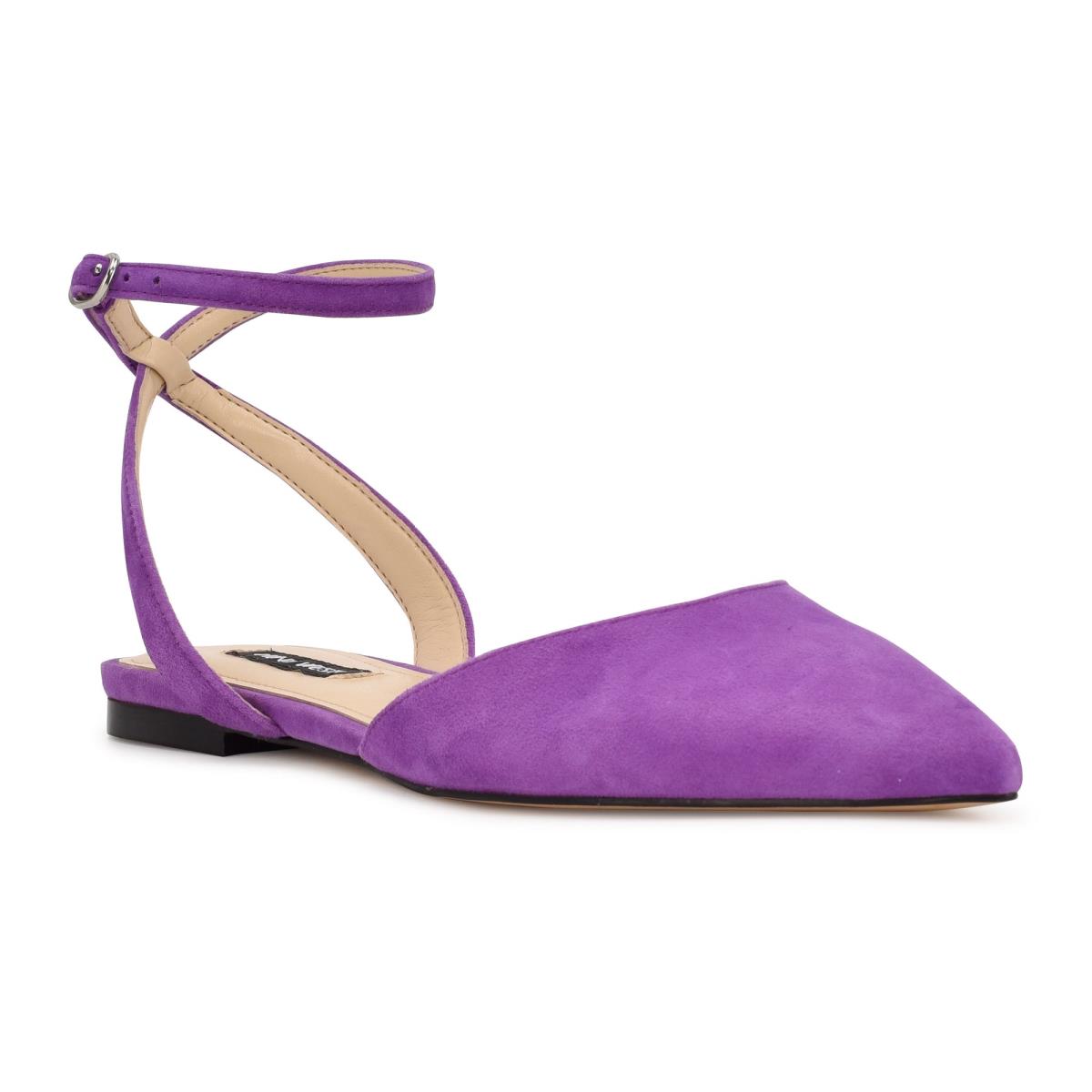 Ballerinas Nine West Briy Pointy Toe Mujer Moradas | 4963JXSCZ