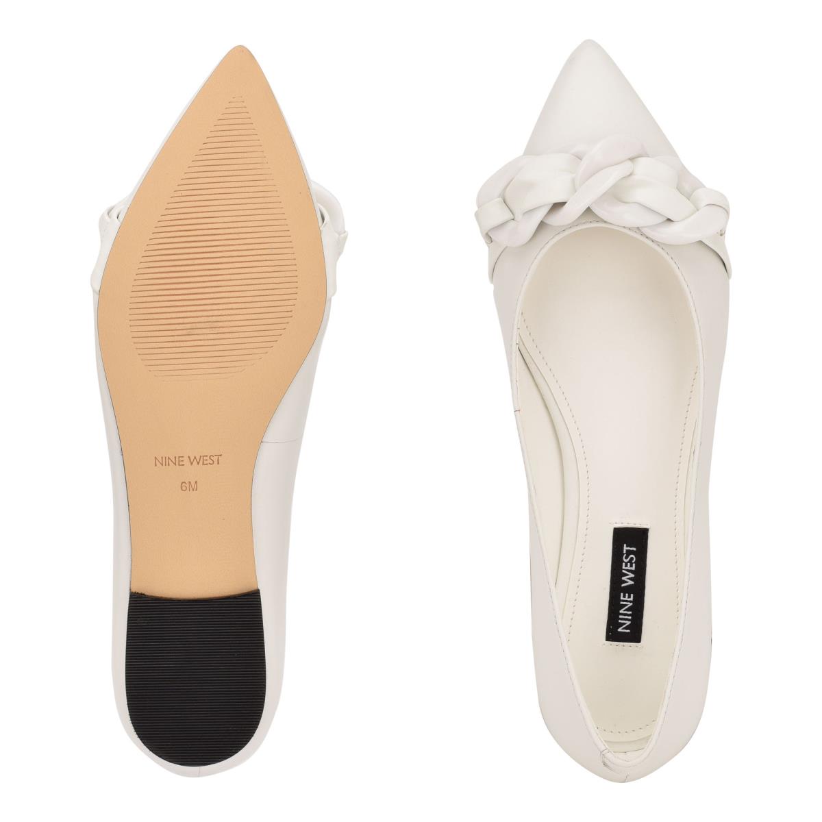 Ballerinas Nine West Buyme Pointy Toe Mujer Blancas | 4318EQGDP