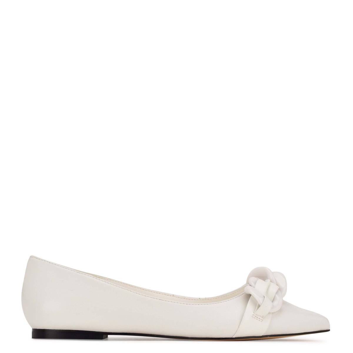 Ballerinas Nine West Buyme Pointy Toe Mujer Blancas | 4318EQGDP