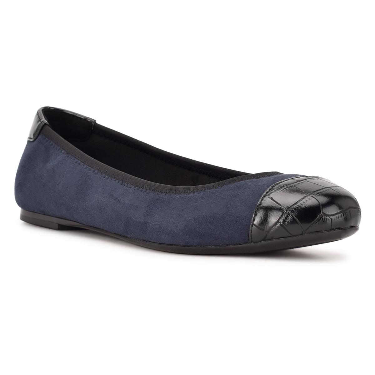 Ballerinas Nine West Capted Ballet Mujer Azul Marino | 5071CPRJX