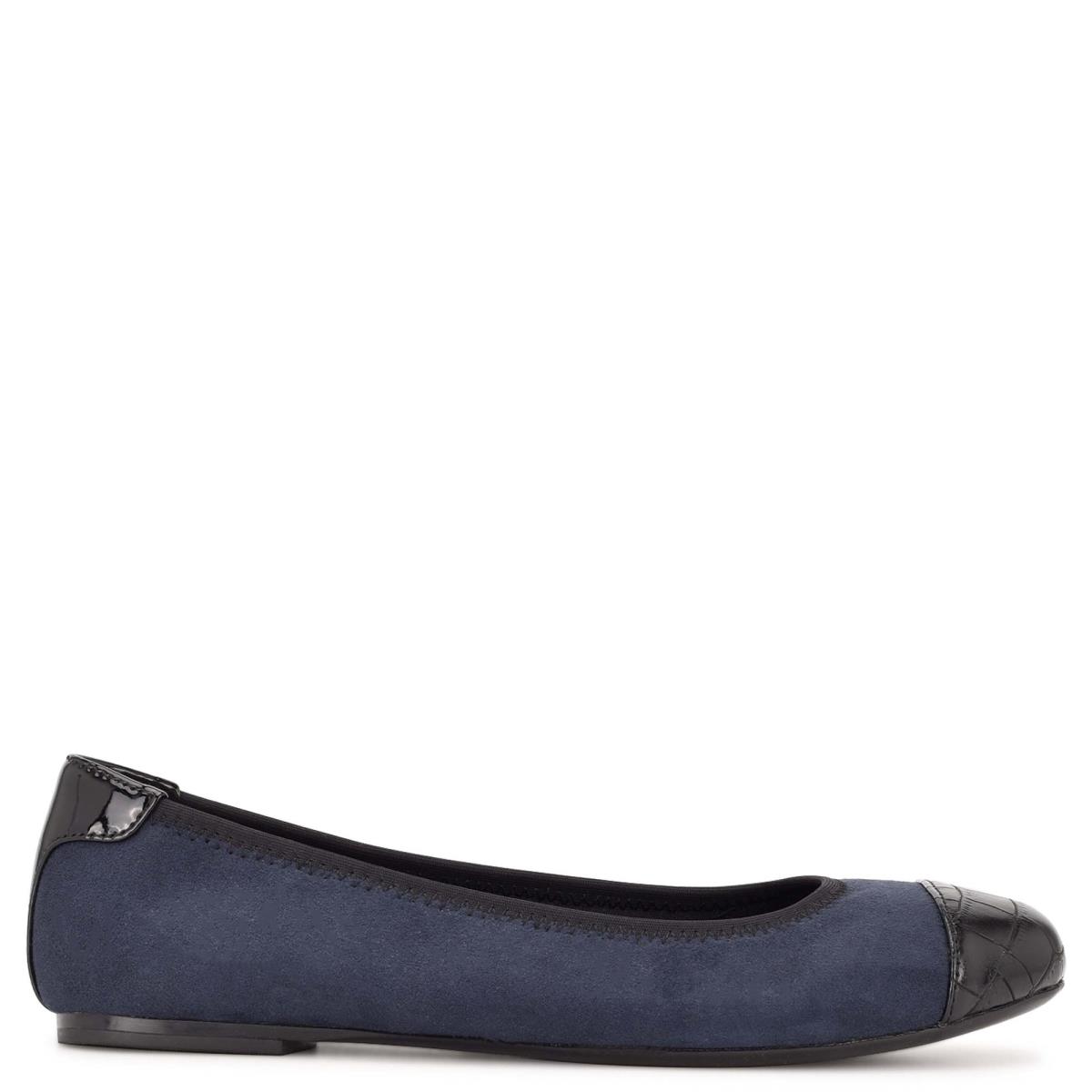 Ballerinas Nine West Capted Ballet Mujer Azul Marino | 5071CPRJX