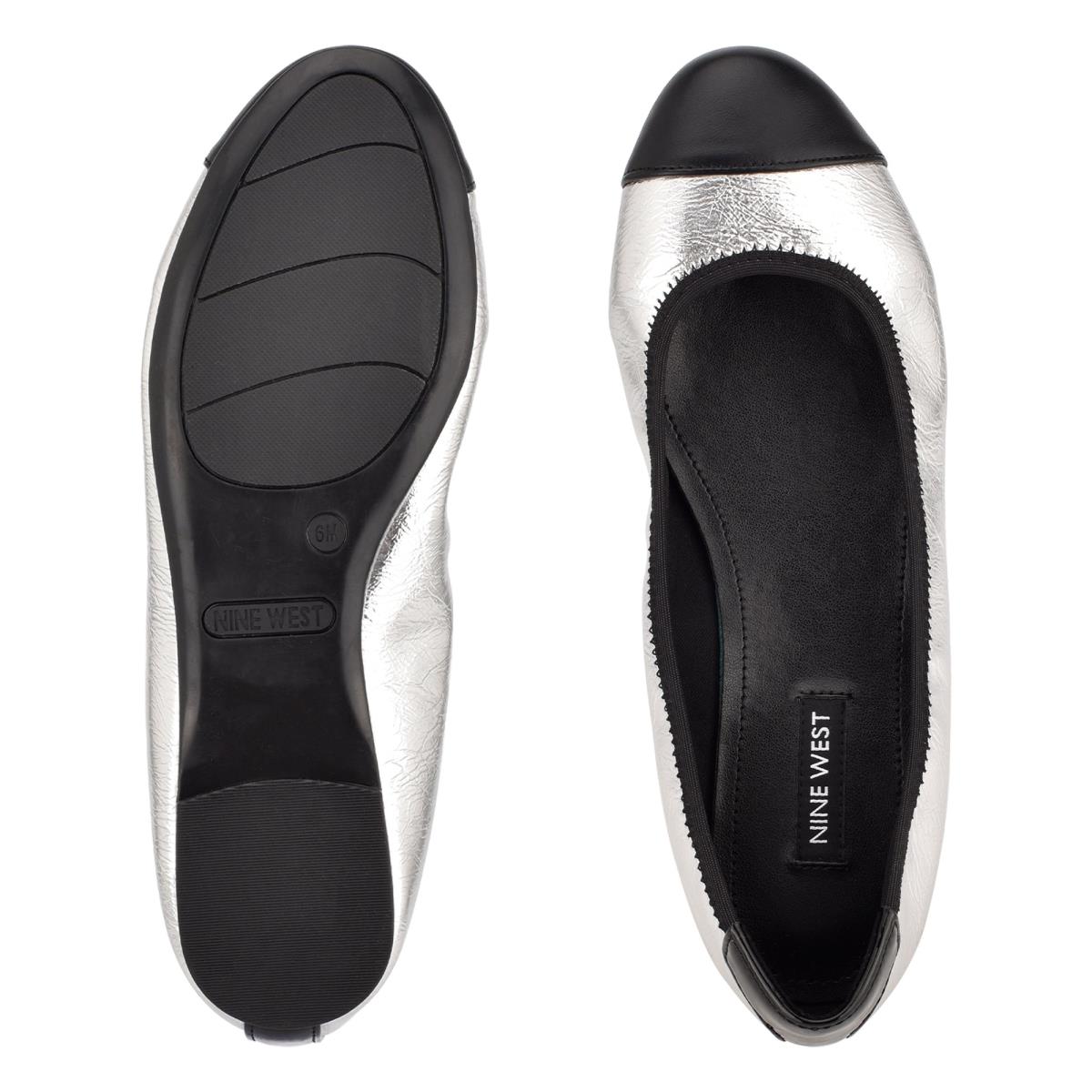 Ballerinas Nine West Capted Ballet Mujer Plateadas | 7096EMHXV