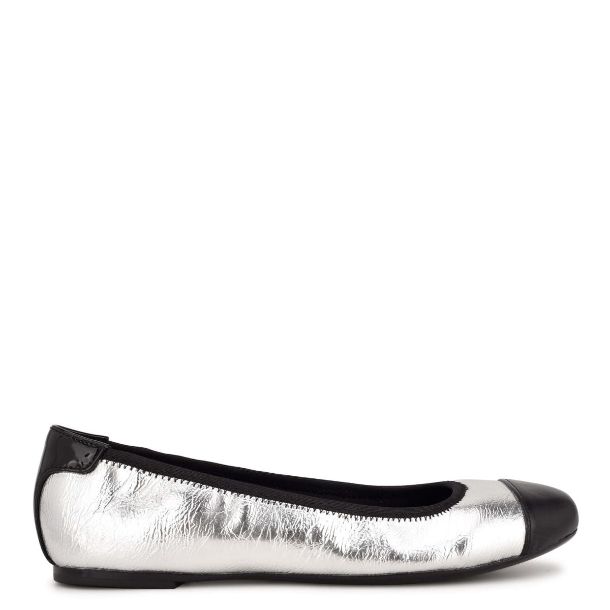 Ballerinas Nine West Capted Ballet Mujer Plateadas | 7096EMHXV