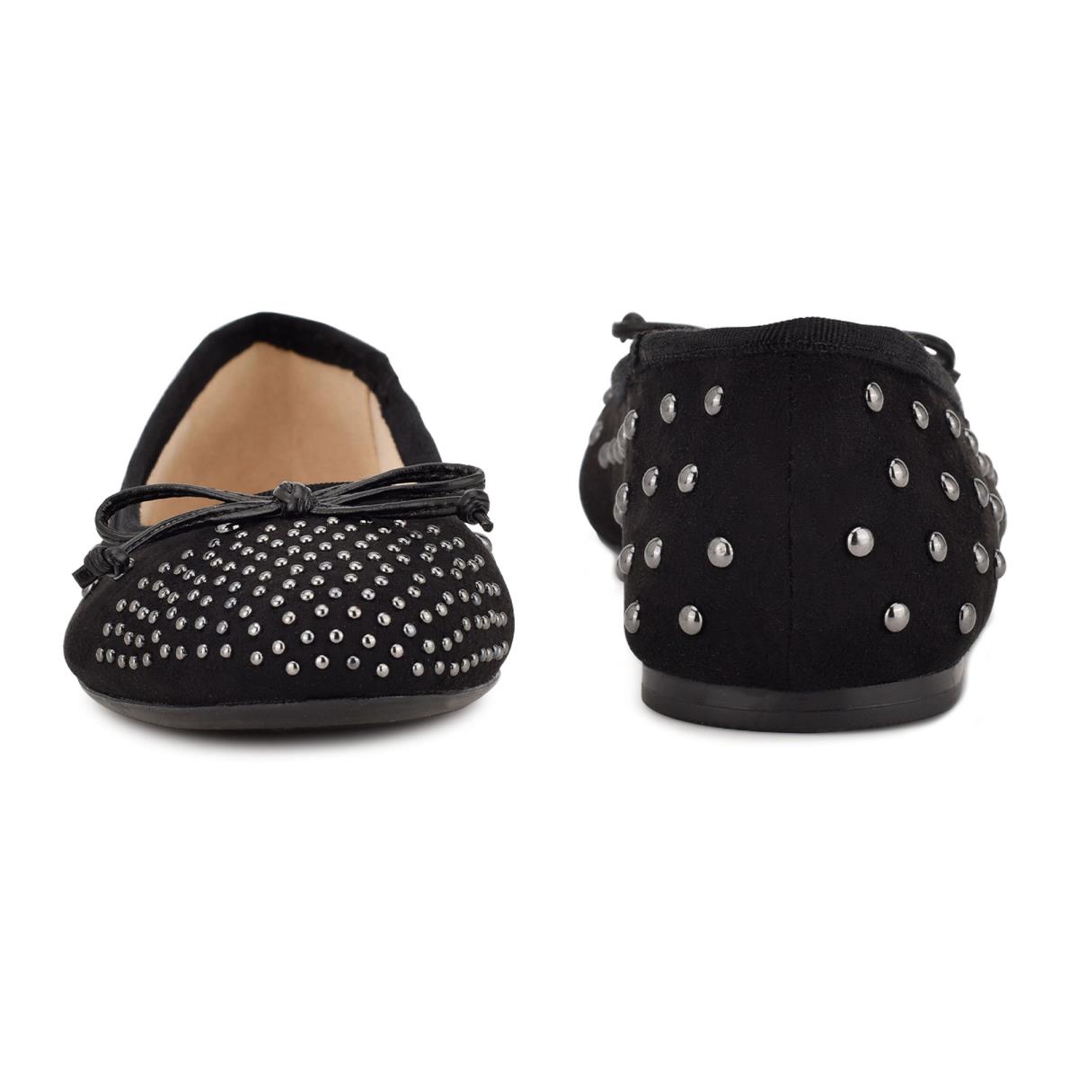 Ballerinas Nine West Curvy Studded Ballet Mujer Negras | 3457WCIUF