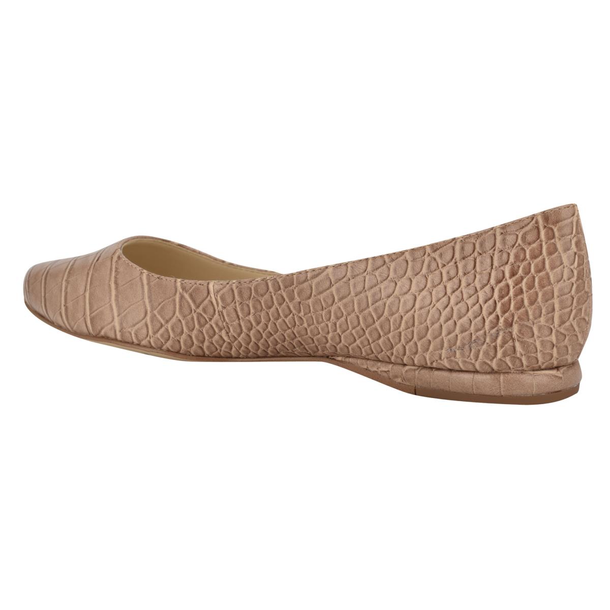 Ballerinas Nine West Speakup Almond Toe Mujer Albaricoque Serpent | 1275JXRGA