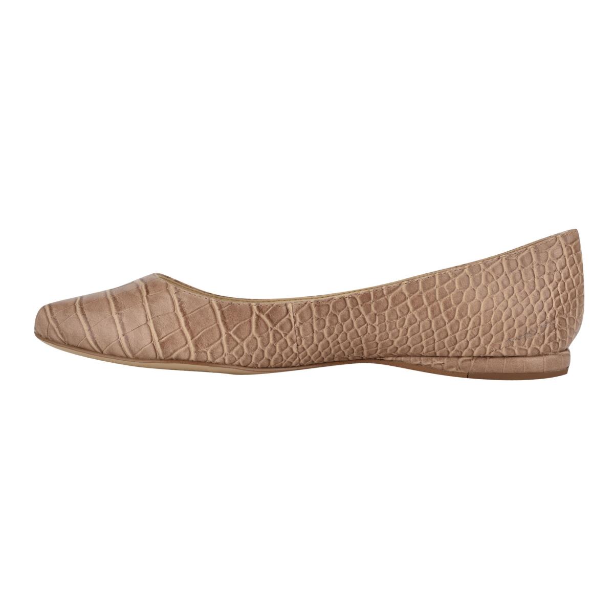 Ballerinas Nine West Speakup Almond Toe Mujer Albaricoque Serpent | 1275JXRGA