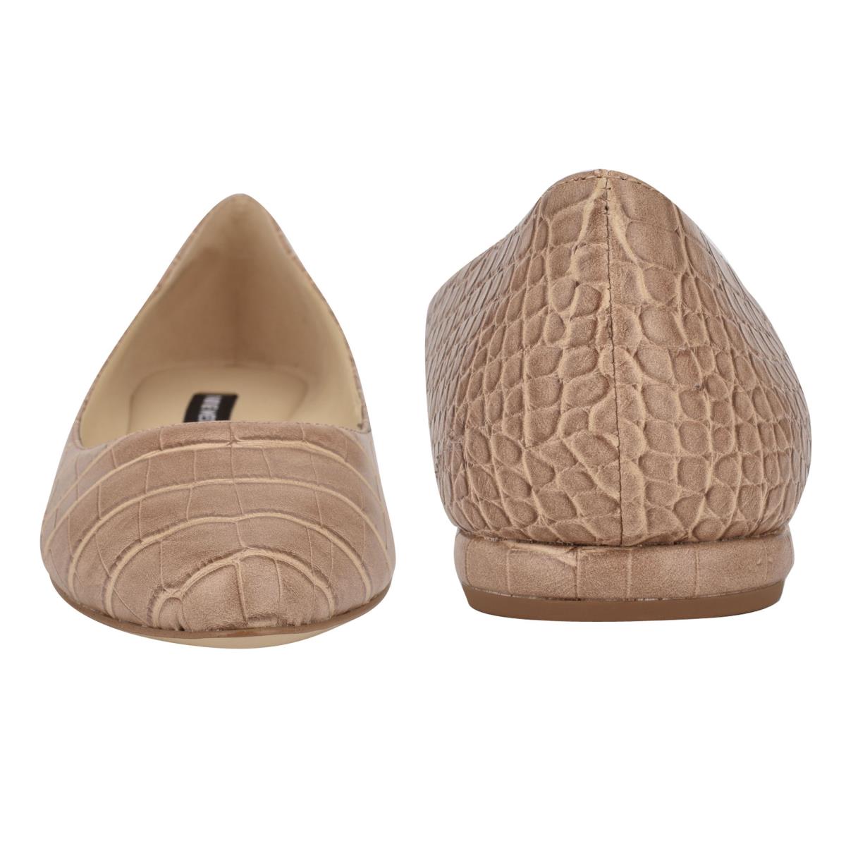 Ballerinas Nine West Speakup Almond Toe Mujer Albaricoque Serpent | 1275JXRGA