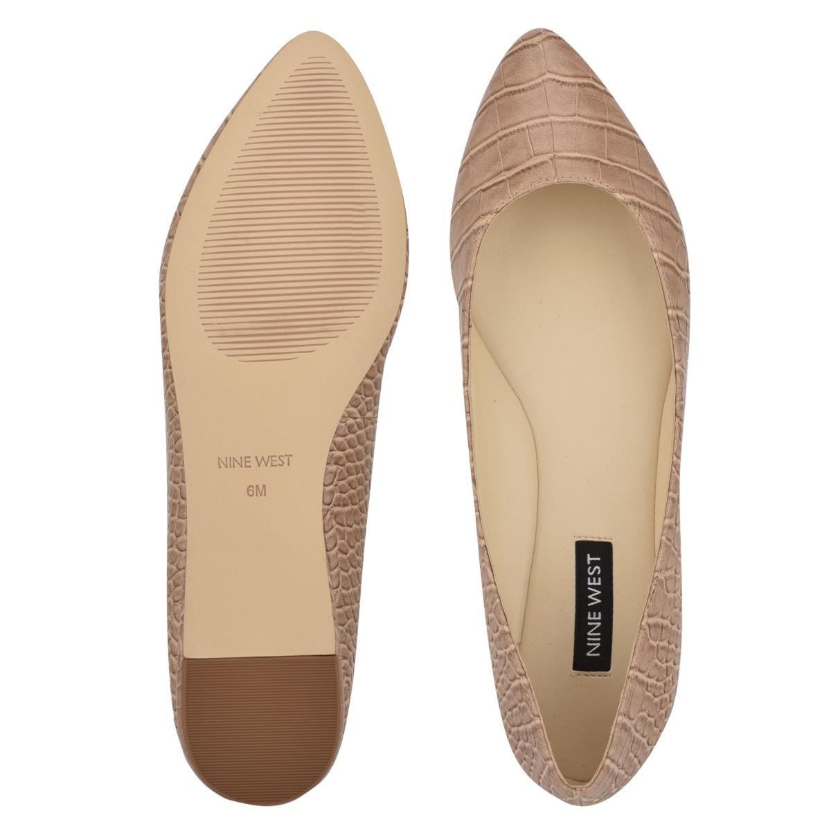 Ballerinas Nine West Speakup Almond Toe Mujer Albaricoque Serpent | 1275JXRGA