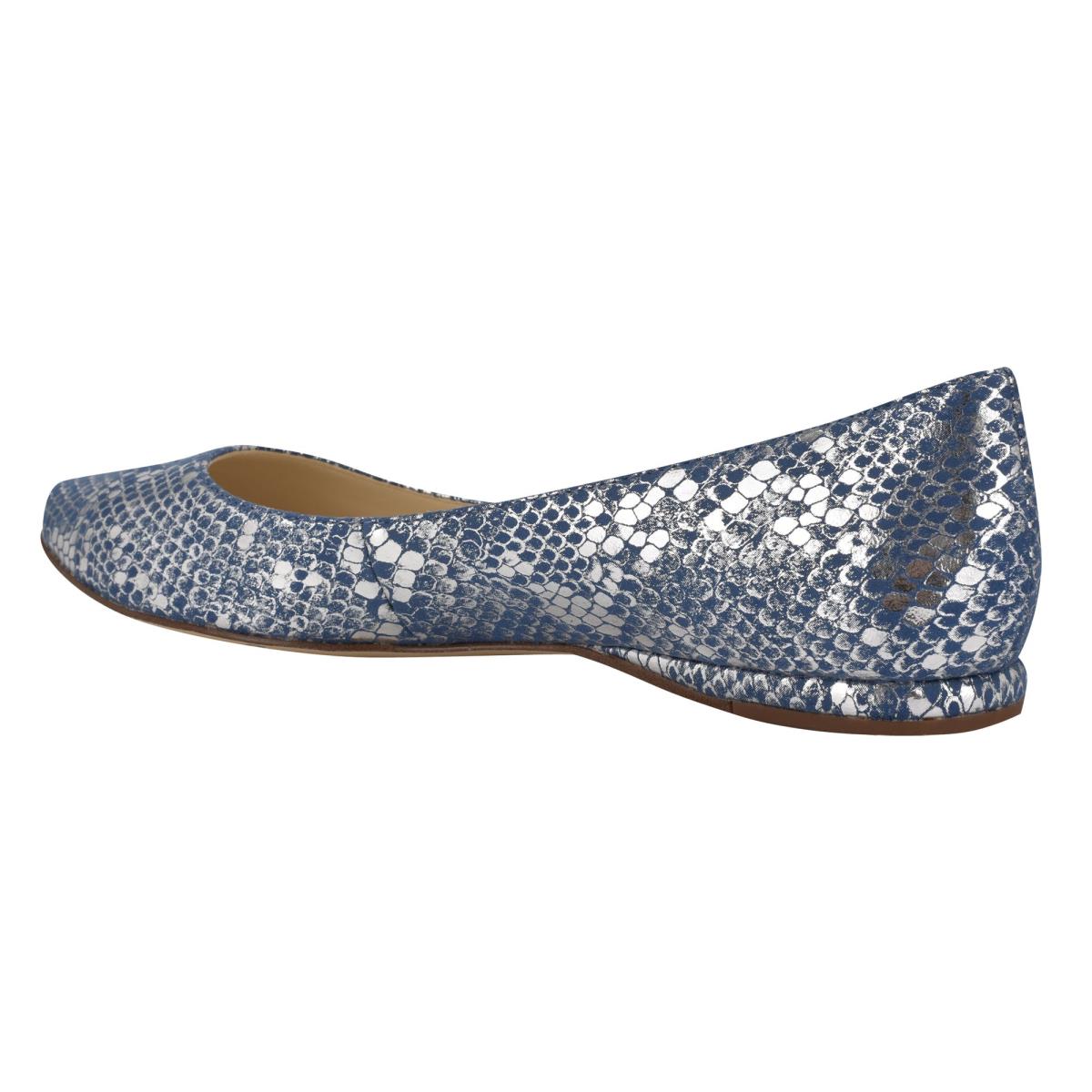 Ballerinas Nine West Speakup Almond Toe Mujer Azules Serpent | 1389XQSVM