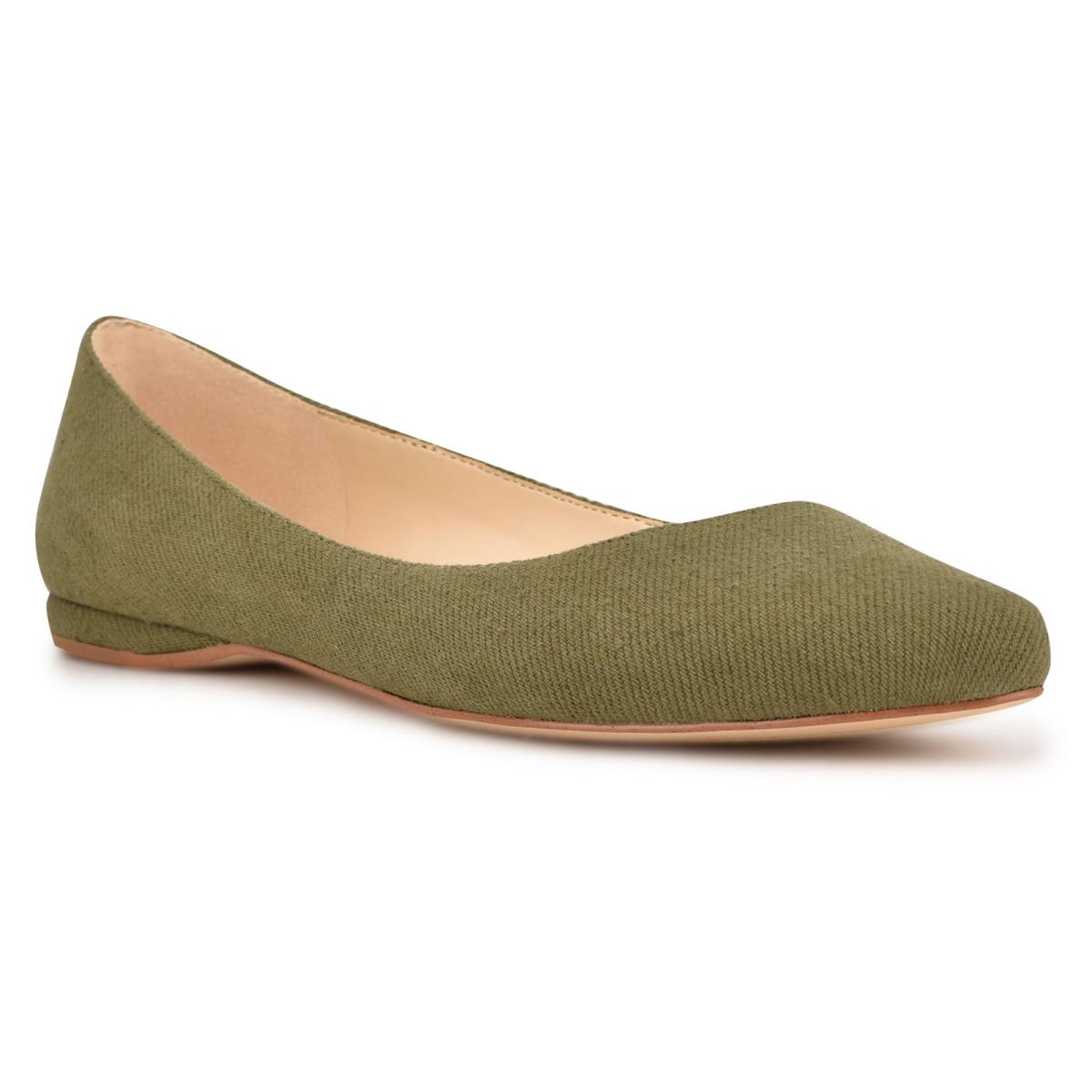 Ballerinas Nine West Speakup Almond Toe Mujer Verde Oliva | 1586BIPOW