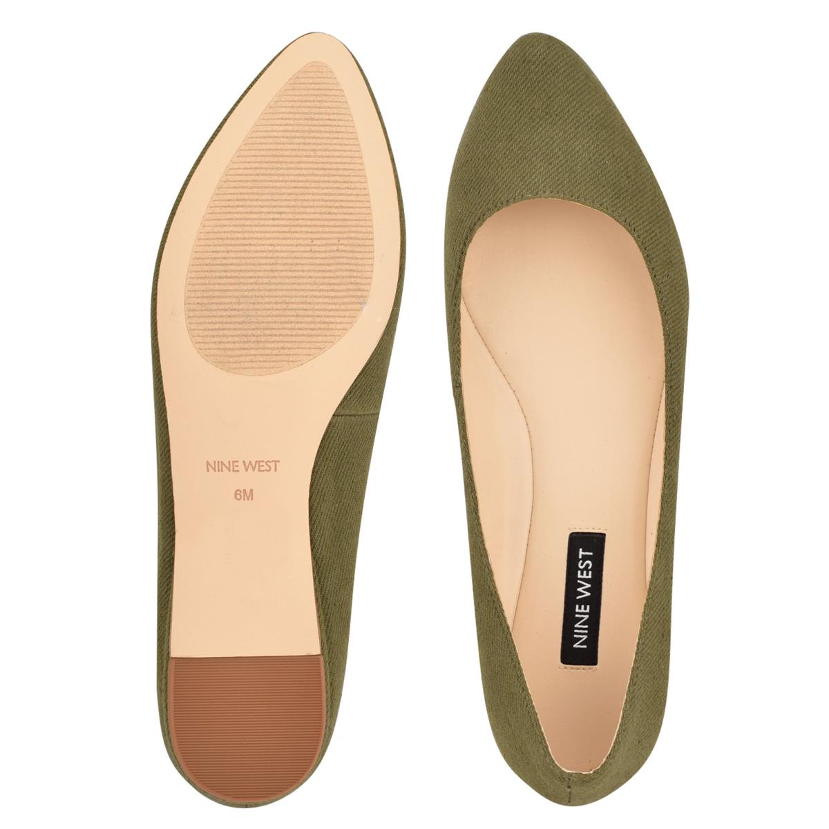 Ballerinas Nine West Speakup Almond Toe Mujer Verde Oliva | 1586BIPOW