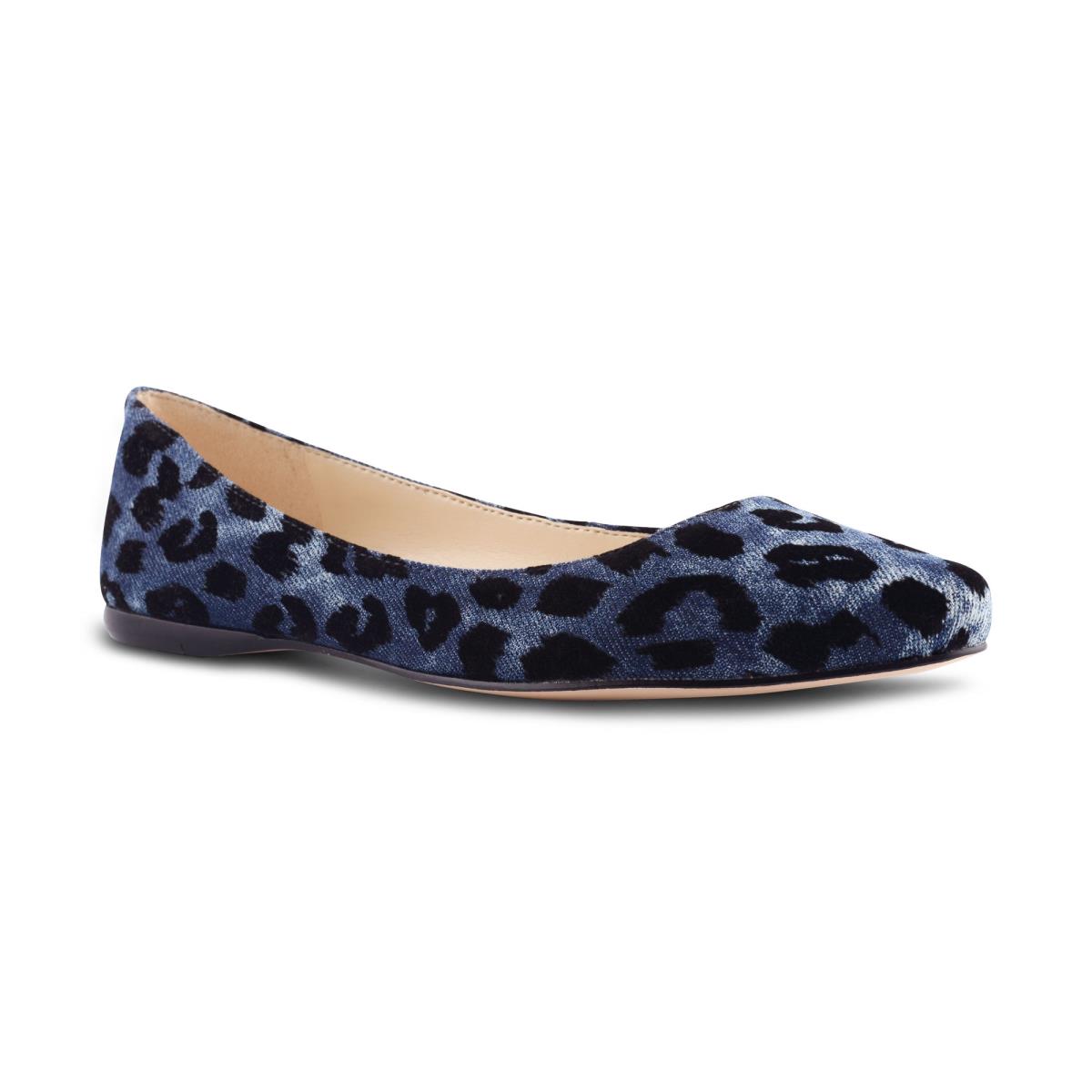 Ballerinas Nine West Speakup Almond Toe Mujer Azules Leopardo | 2078JTBAO