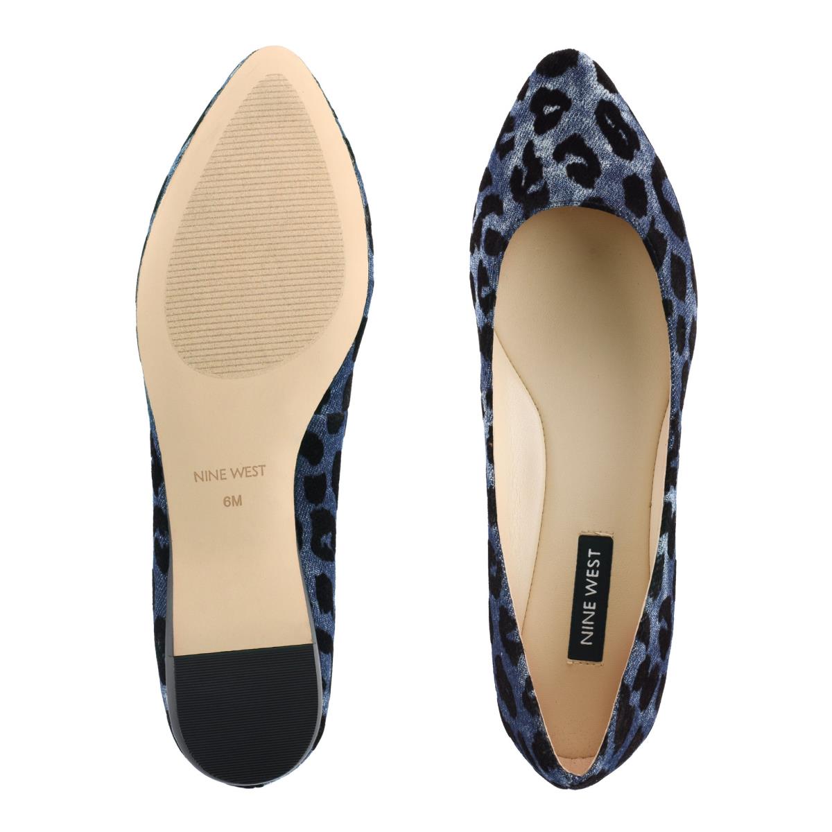 Ballerinas Nine West Speakup Almond Toe Mujer Azules Leopardo | 2078JTBAO