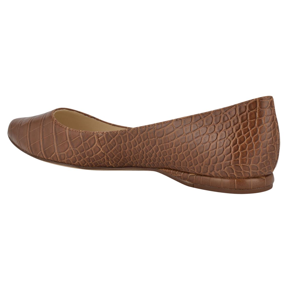 Ballerinas Nine West Speakup Almond Toe Mujer Marrones Serpent | 6514NHZAF