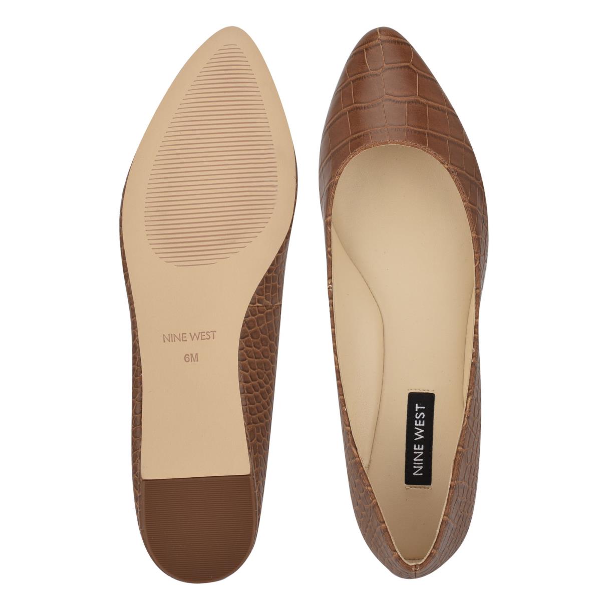 Ballerinas Nine West Speakup Almond Toe Mujer Marrones Serpent | 6514NHZAF