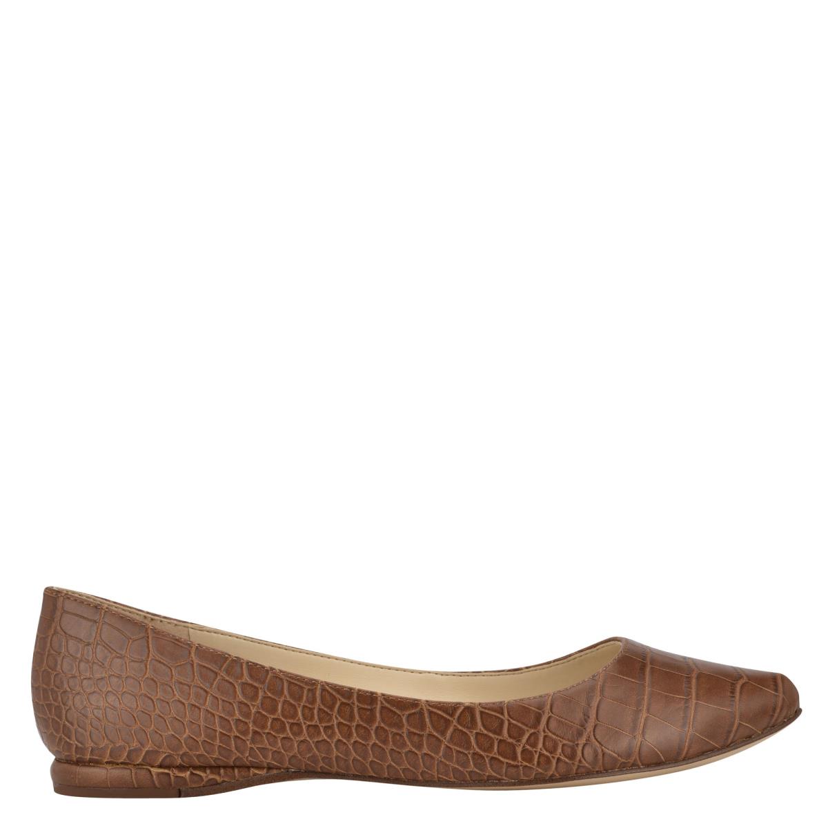 Ballerinas Nine West Speakup Almond Toe Mujer Marrones Serpent | 6514NHZAF