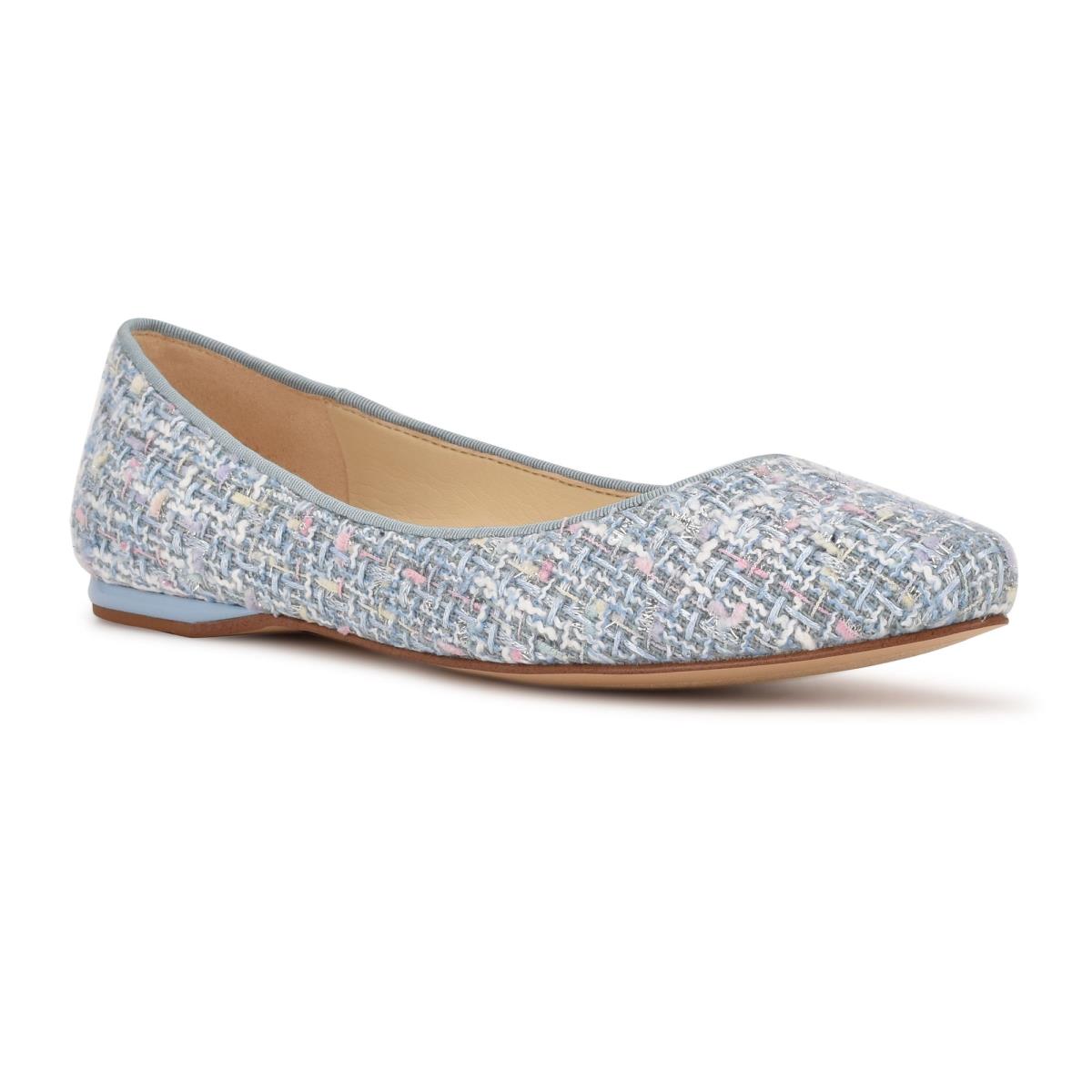 Ballerinas Nine West Speakup Almond Toe Mujer Azules Claro | 7023UYCJP