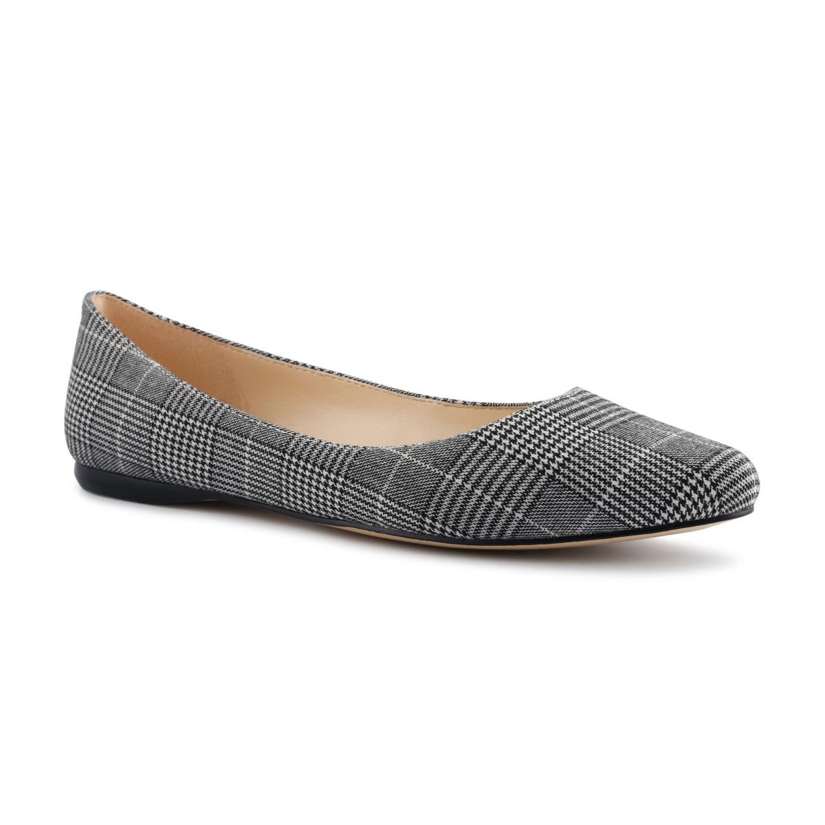 Ballerinas Nine West Speakup Almond Toe Mujer Negras Blancas | 8036MUXHY