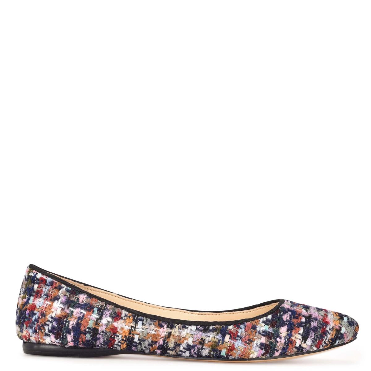 Ballerinas Nine West Speakup Almond Toe Mujer Azules Multicolor | 8175DCUKW