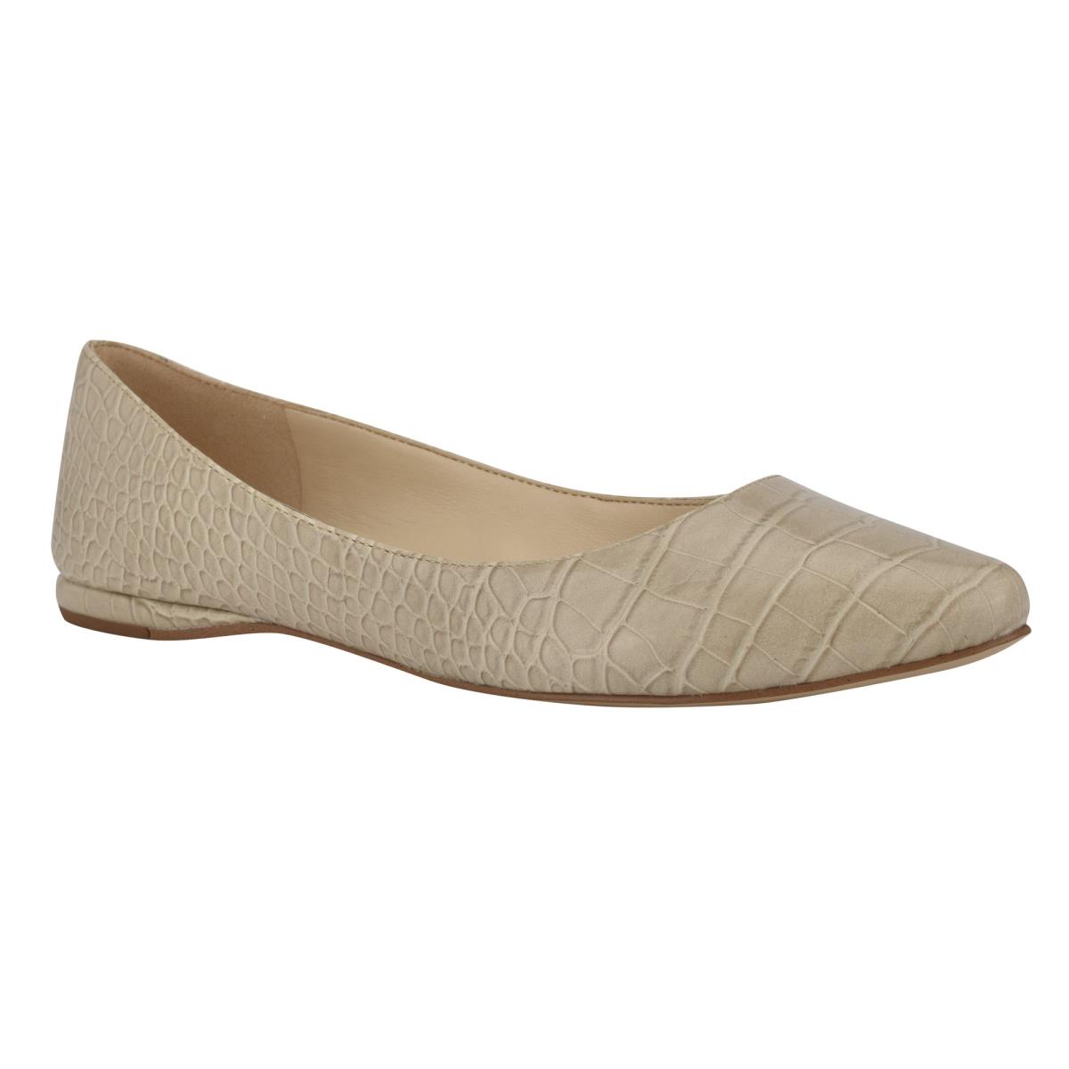 Ballerinas Nine West Speakup Almond Toe Mujer Gris Serpent | 8410AUHOL