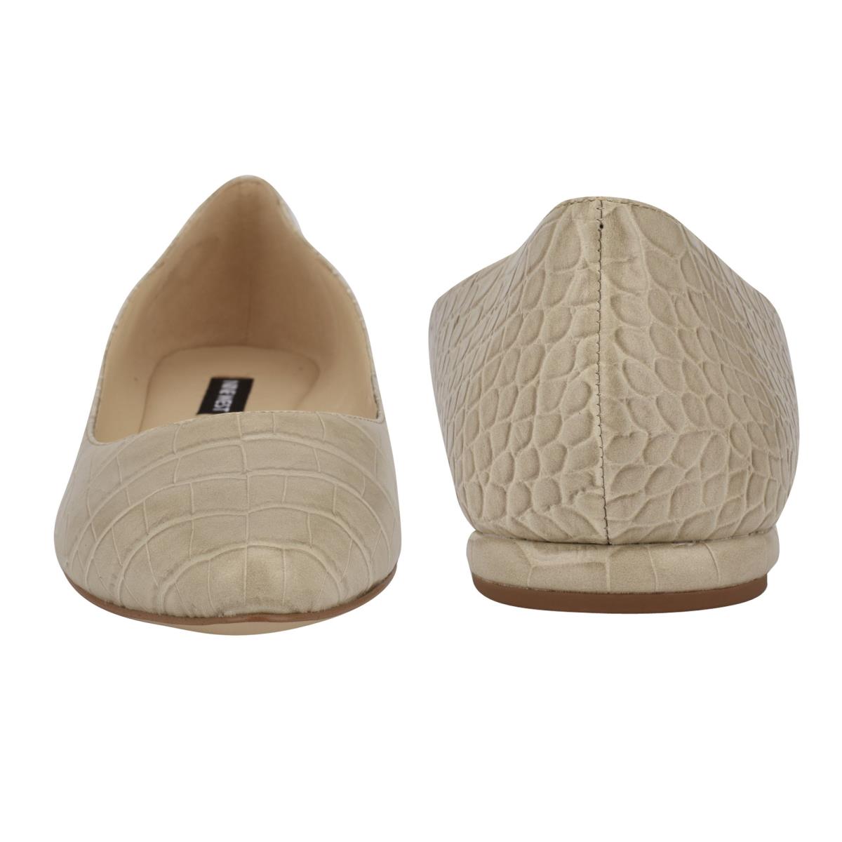 Ballerinas Nine West Speakup Almond Toe Mujer Gris Serpent | 8410AUHOL