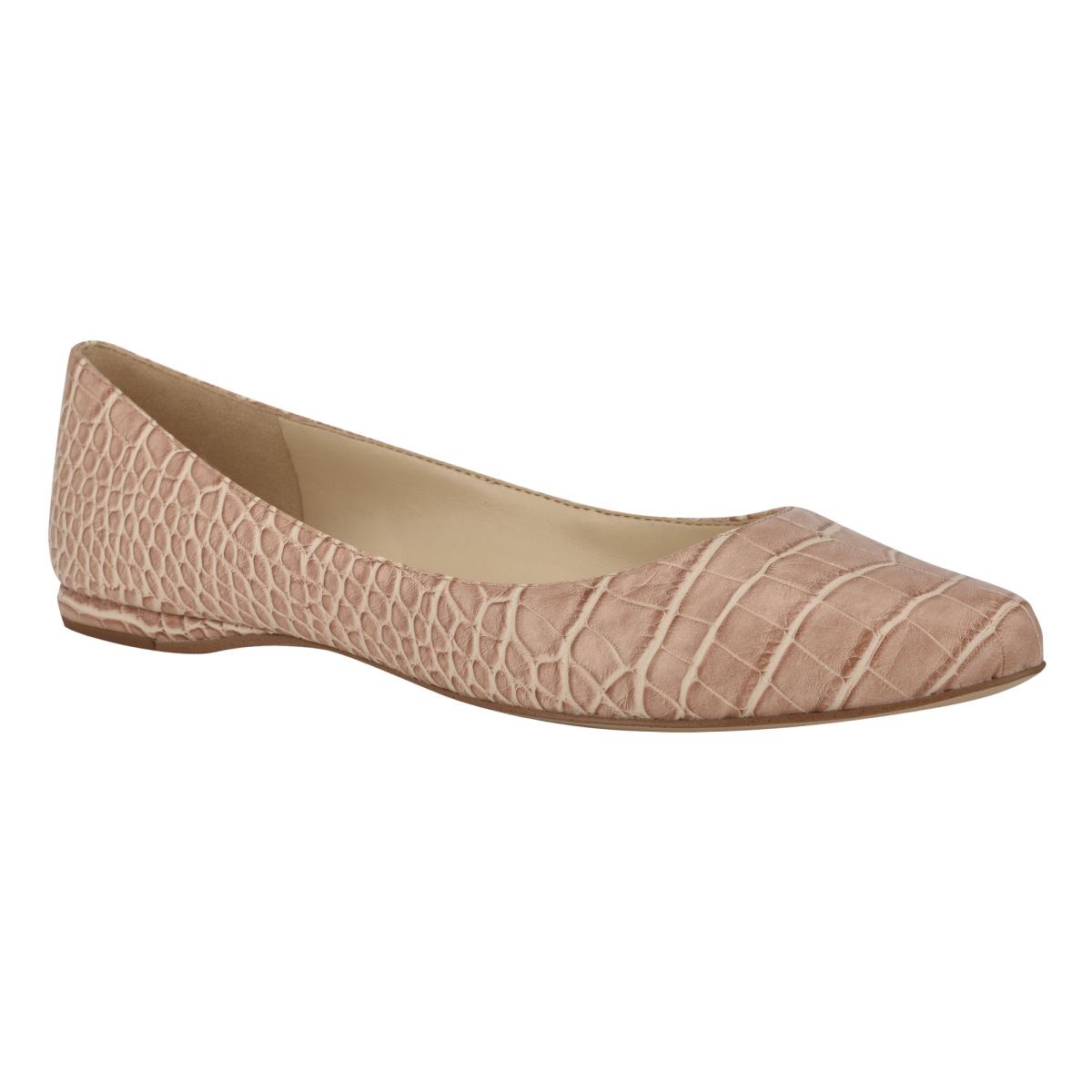 Ballerinas Nine West Speakup Almond Toe Mujer Rosas Serpent | 9421UTVMS