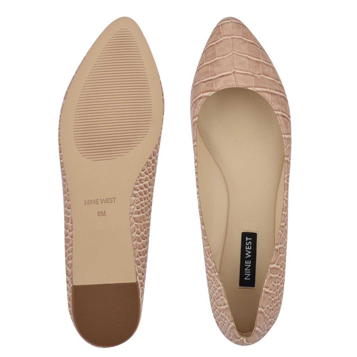 Ballerinas Nine West Speakup Almond Toe Mujer Rosas Serpent | 9421UTVMS