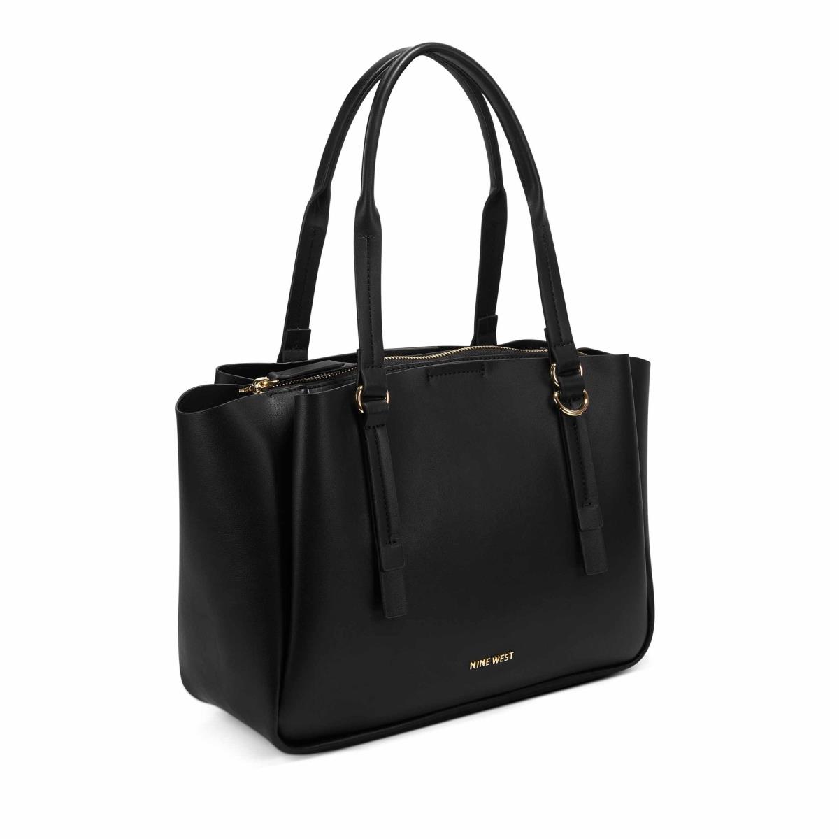 Bolso Satchel Nine West Maisie Jet Set Mujer Negras | 2360FZIER