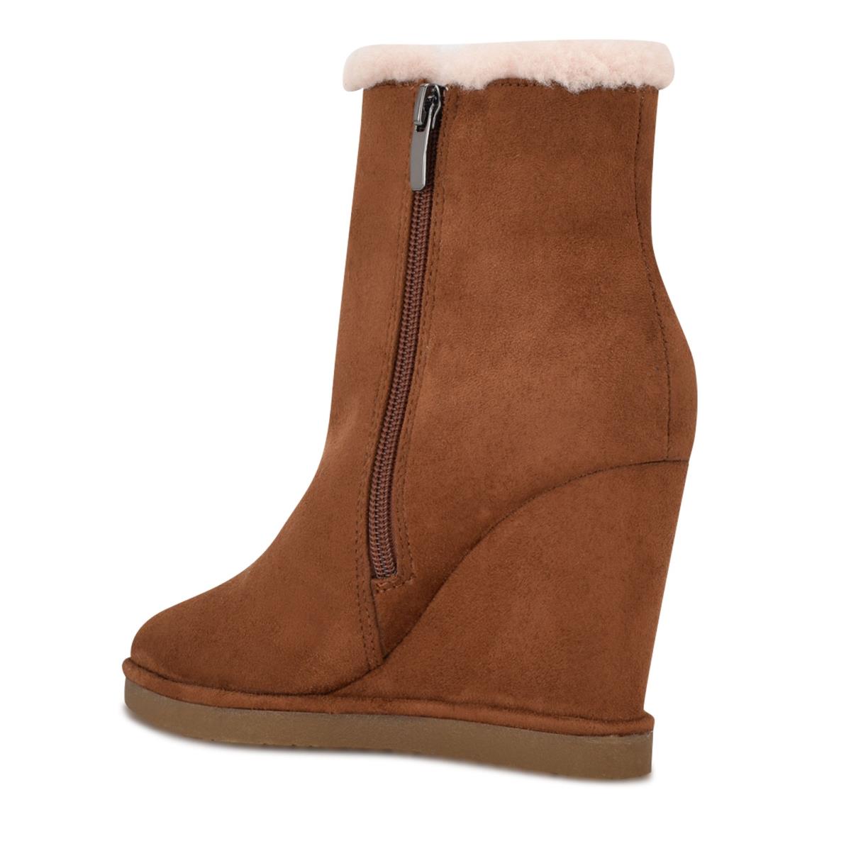 Booties Nine West Apres Wedge Mujer Marrones | 9356CVQNJ