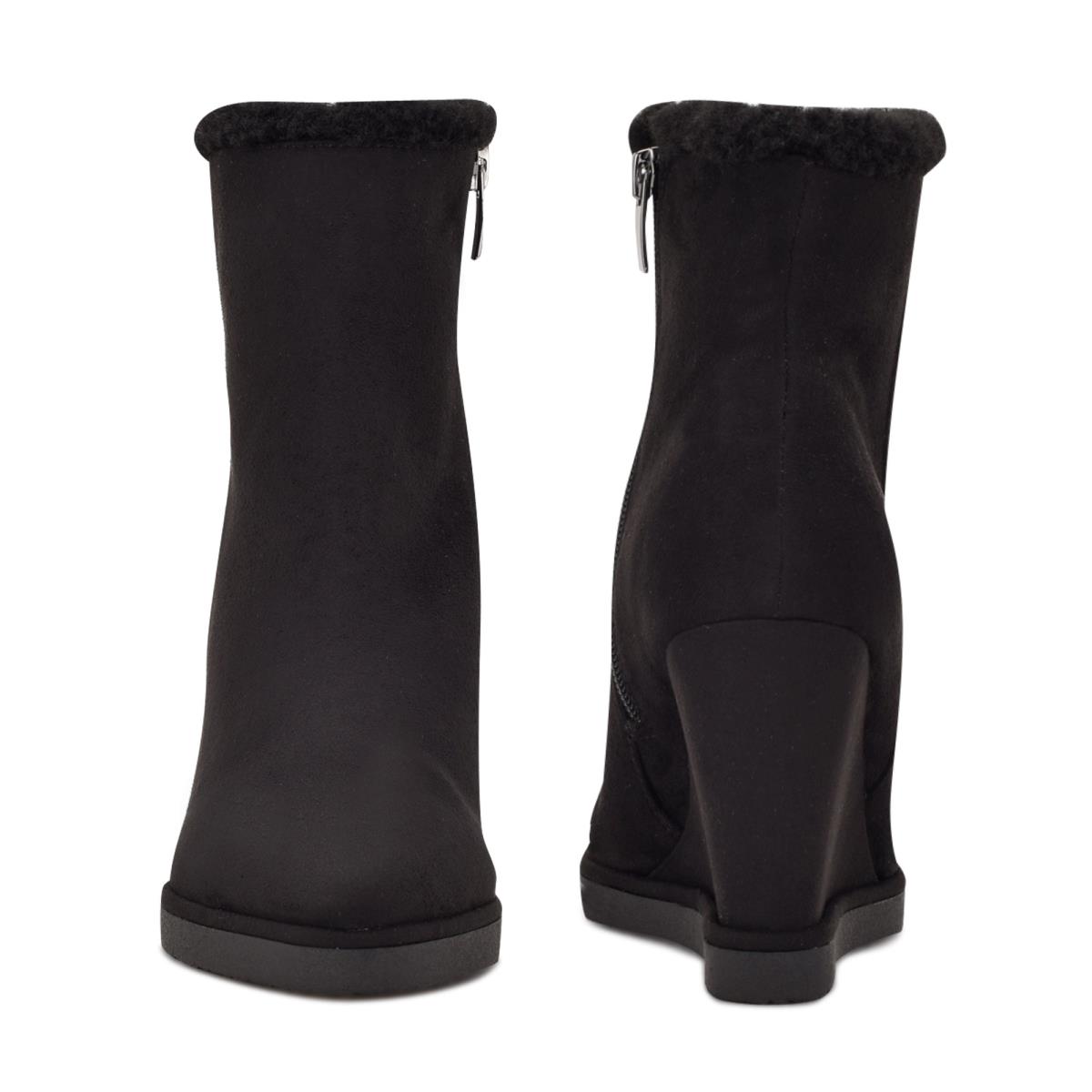 Booties Nine West Apres Wedge Mujer Negras | 5417AHDTV