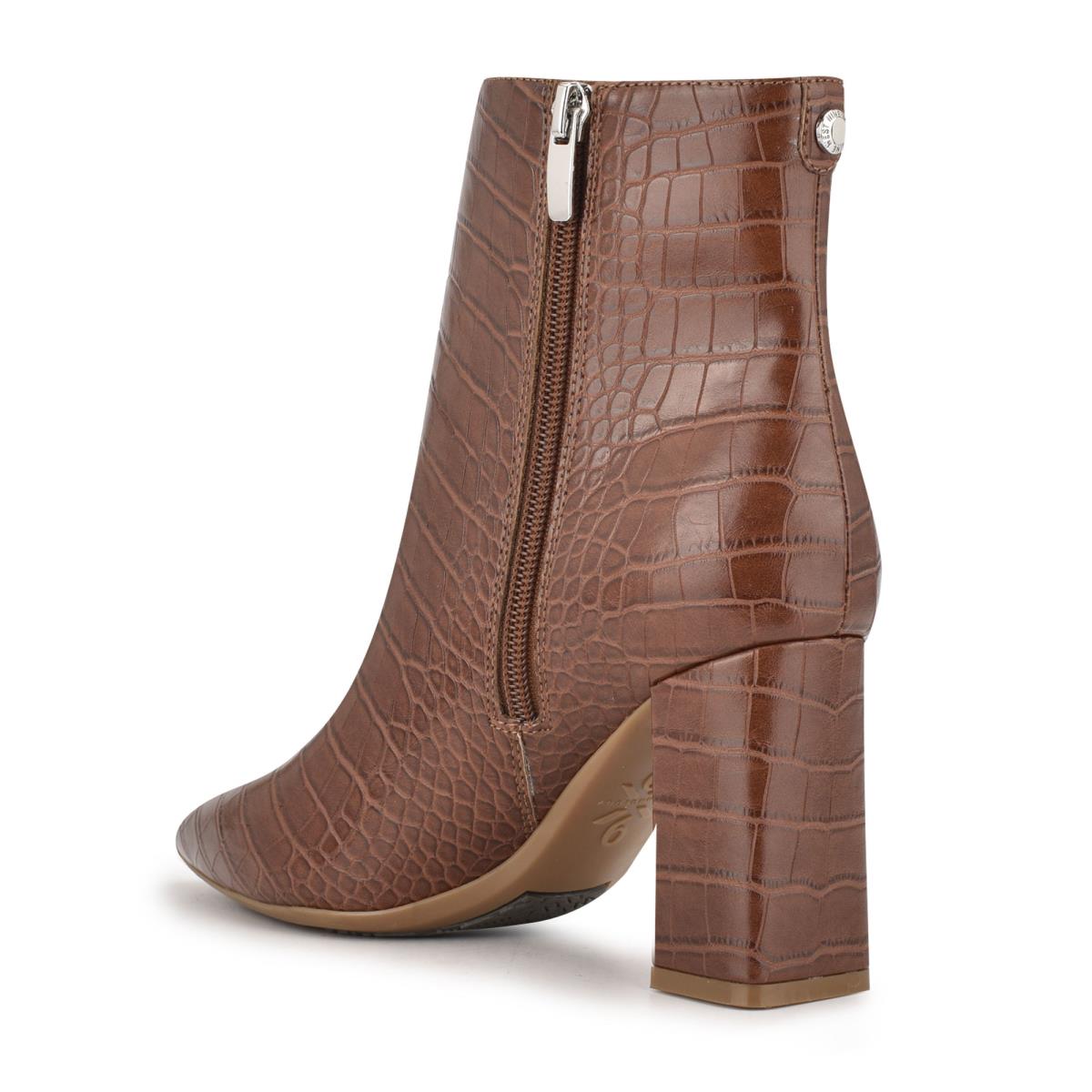 Booties Nine West Cacey 9x9 Heeled Mujer Marrones | 7816LGDNY