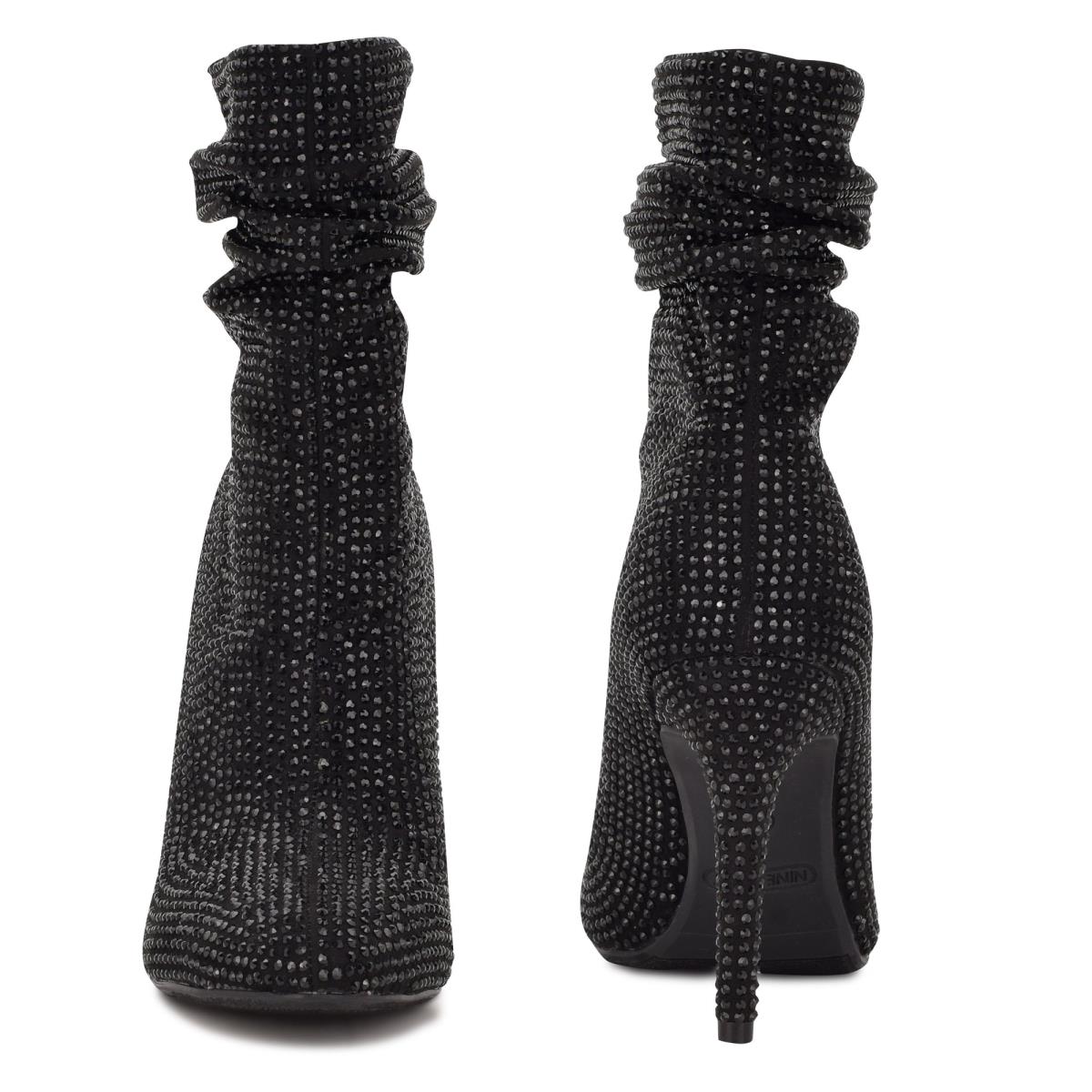 Booties Nine West Dazzle Dress Mujer Negras | 4972YRWTS