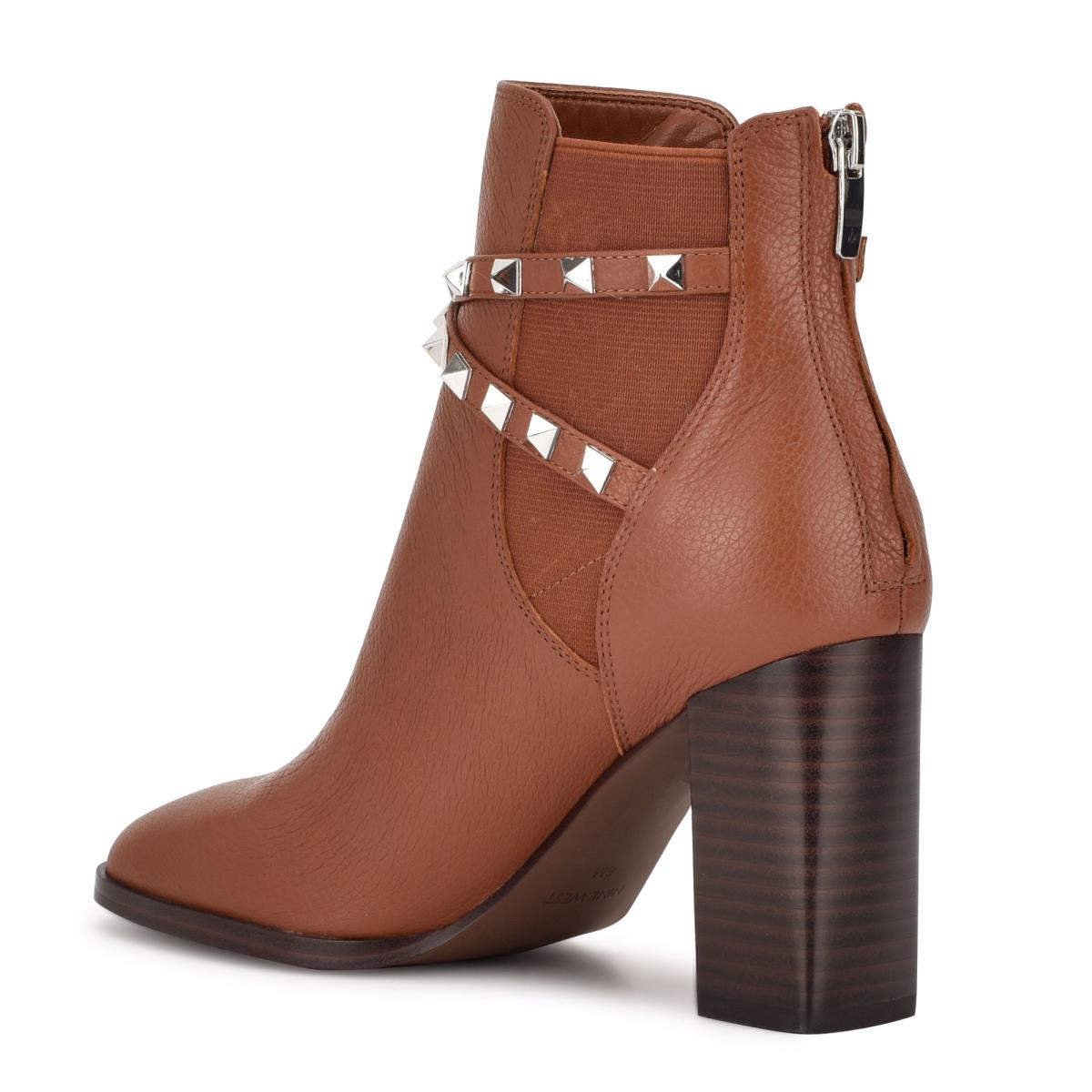 Booties Nine West Donda Heeled Mujer Cafe | 0813FGXPN