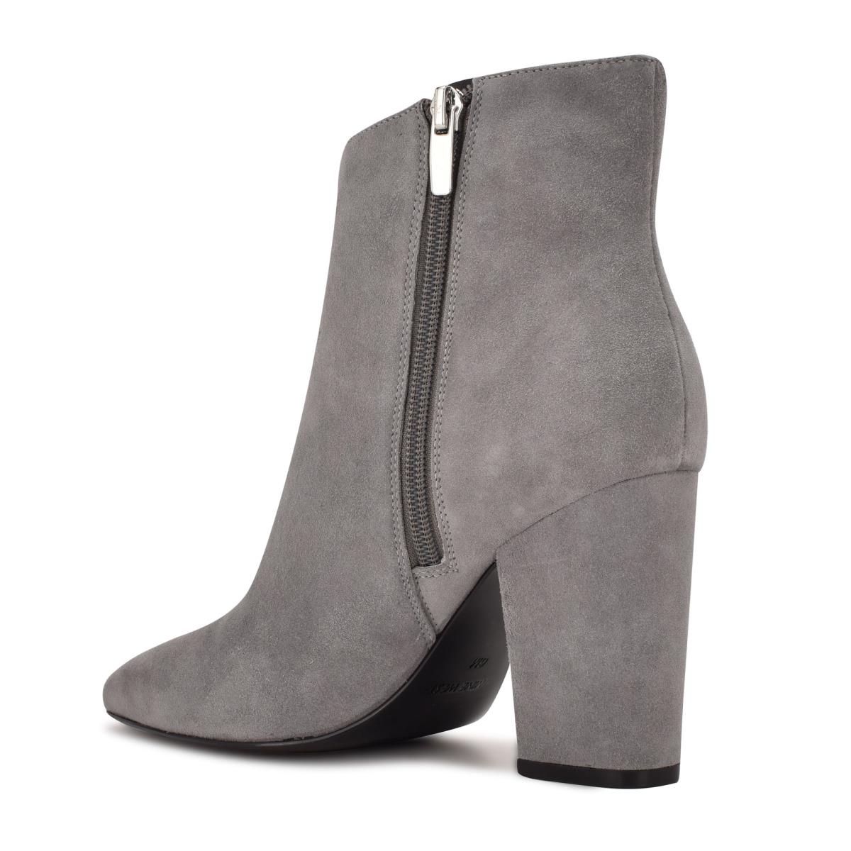 Booties Nine West Glorya Heeled Mujer Gris | 7864RYPMD