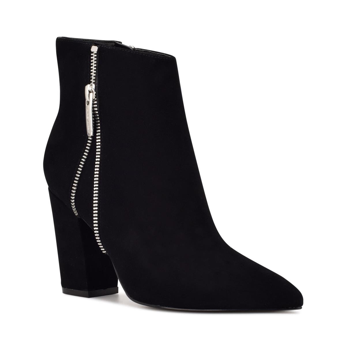 Booties Nine West Glorya Heeled Mujer Negras | 8031MSGXZ