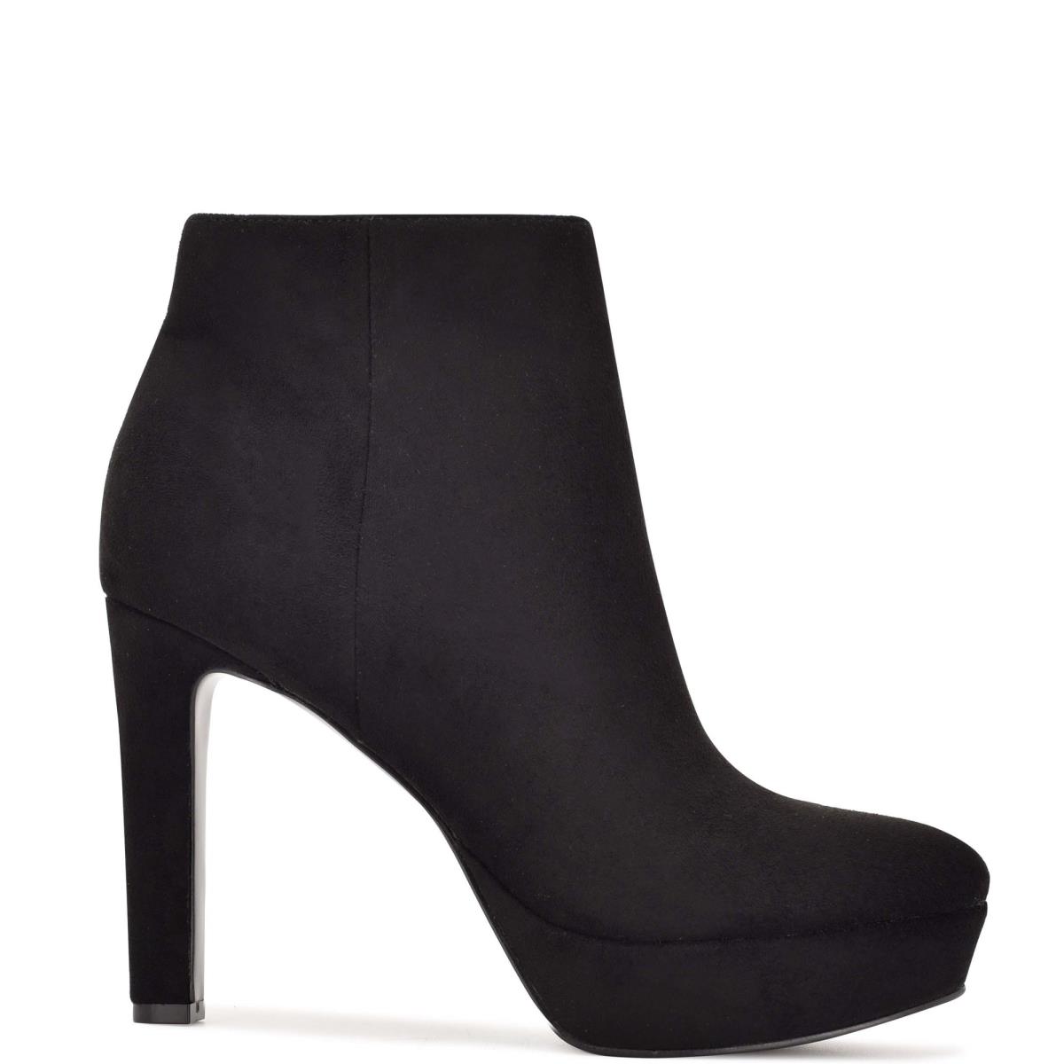 Booties Nine West Glowup Platform Mujer Negras | 0378DJNKE