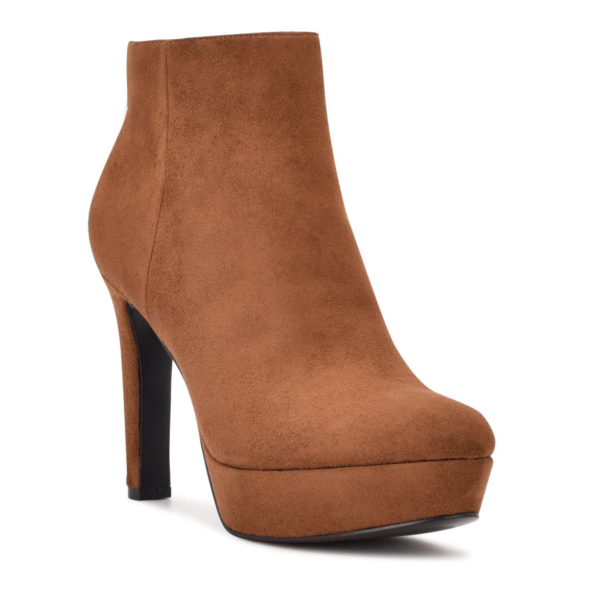 Booties Nine West Glowup Platform Mujer Marrones | 1705JKYCT