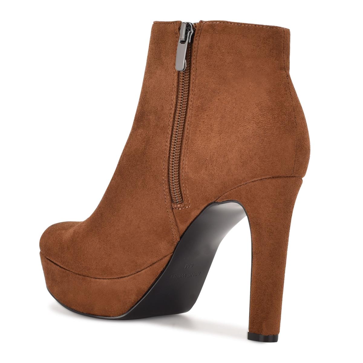 Booties Nine West Glowup Platform Mujer Marrones | 1705JKYCT