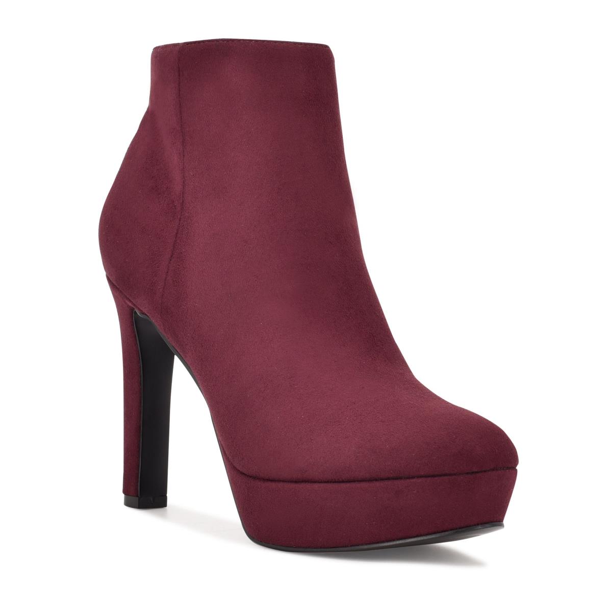 Booties Nine West Glowup Platform Mujer Burdeos | 5438AHGLF