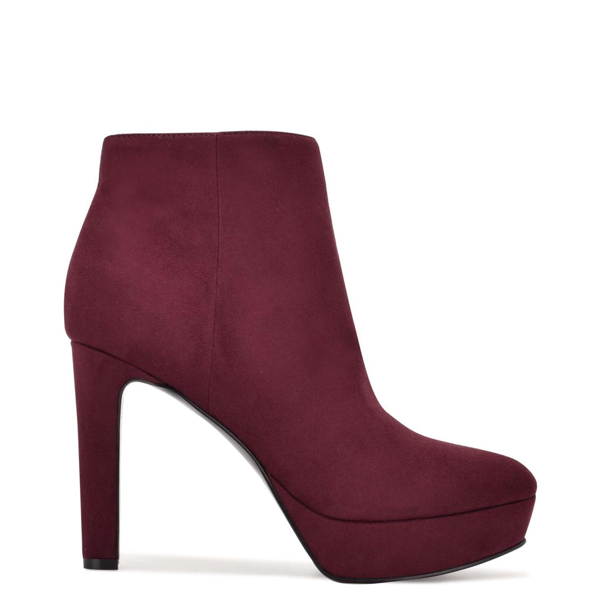 Booties Nine West Glowup Platform Mujer Burdeos | 5438AHGLF